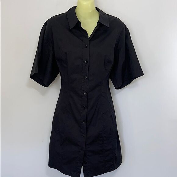 Frame Denim Tops - Frame Dress Mini Black Button Down NWOT SZ Medium